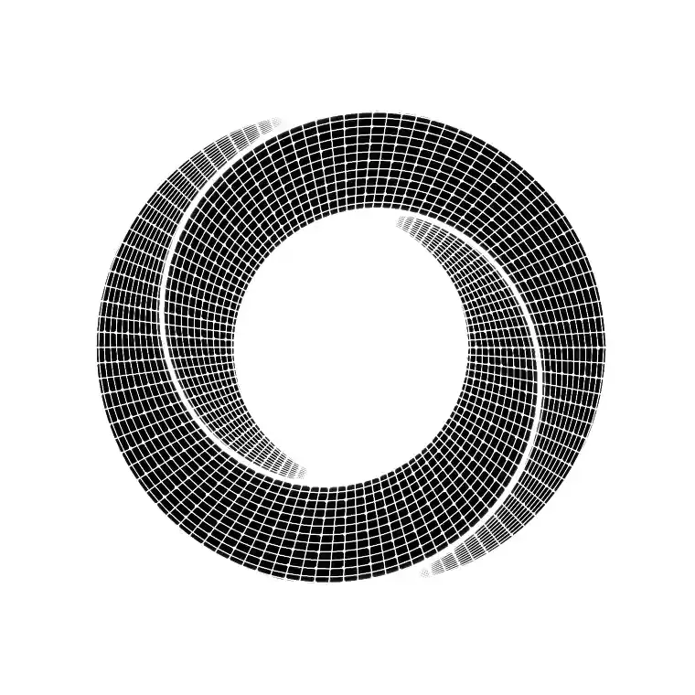 Black Möbius loop on white